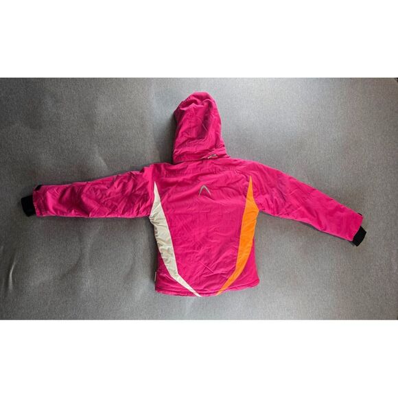 Obermeyer Girls Ski Jacket Size 14 Juniors Coat Pink Hooded Colorblock Insulated - Picture 3 of 14